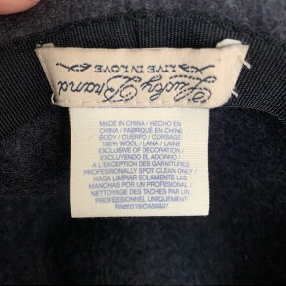 Lucky Brand Charcoal Grey Banded 100% Wool Fedora Medium NWOT - Picture 8 of 8